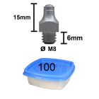 Tuna Stud Box 18-6 length 15 mm sharp, 100 pcs