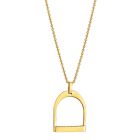 Lempikoru Ratsu stirrup pendant large gold-plated 50 cm chain