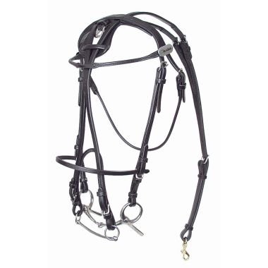 Walsh US style bridle with overcheck leather