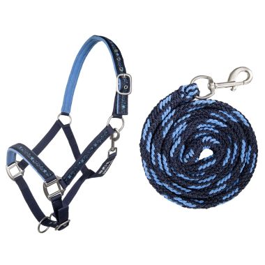 HKM Nylon halter and lead with stars