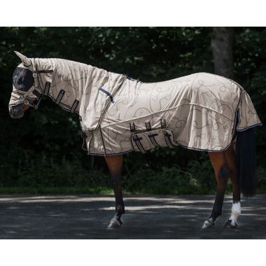 QHP Almond Anti-fly rug with neck and mask