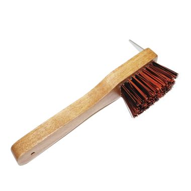 Equitare wooden hoof brush with hoofpick