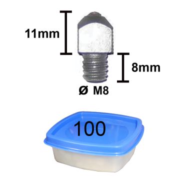 Tuna Stud Box 8-8 M8 length 11 mm, 100 pcs