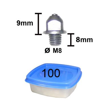 Tuna Stud with flange Box 10-8 length 9 mm, 100 pcs