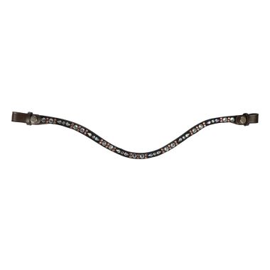 HKM Sparkle Browband brown leather