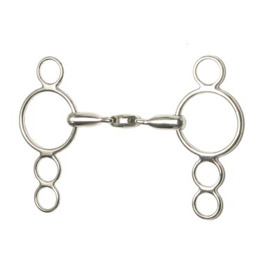 Hevari Pro Steel Continental gag bit french mouth