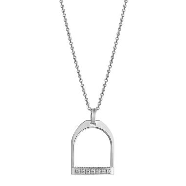 Lempikoru Ratsu stirrup pendant zircon large 50 cm chain