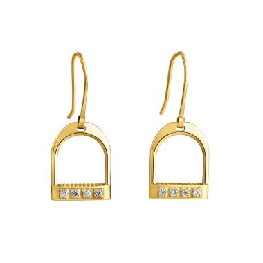 Lempikoru Ratsu stirrup hook zircon gold-plated
