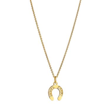 Lempikoru Ratsu horseshoe pendant gold-plated 50 cm chain