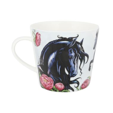 Lena Furberg Mug Horses with Black Horse