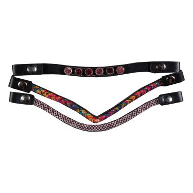 HKM Hobby Horsing Pink Browbands set of 3