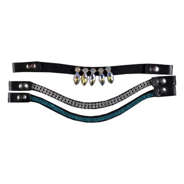 HKM Hobby Horsing Blue-Silver Browbands set of 3