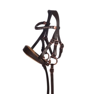 HKM Hobby Horsing Rose gold Leather Bridle